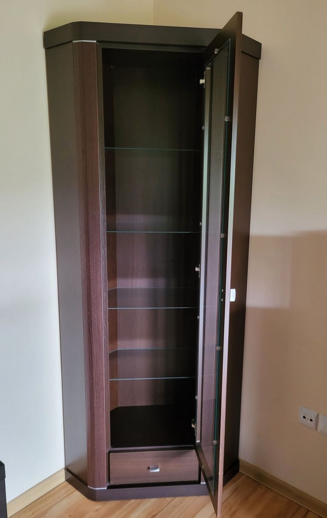 Meble Wójcik Venti komplet komoda, regał, witryna narożna