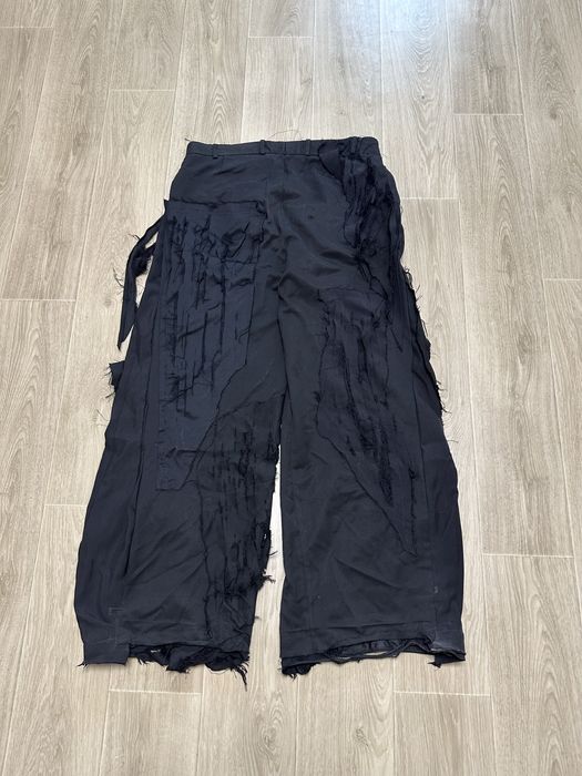 Black skull disstresed archive opium baggy jeans/pants