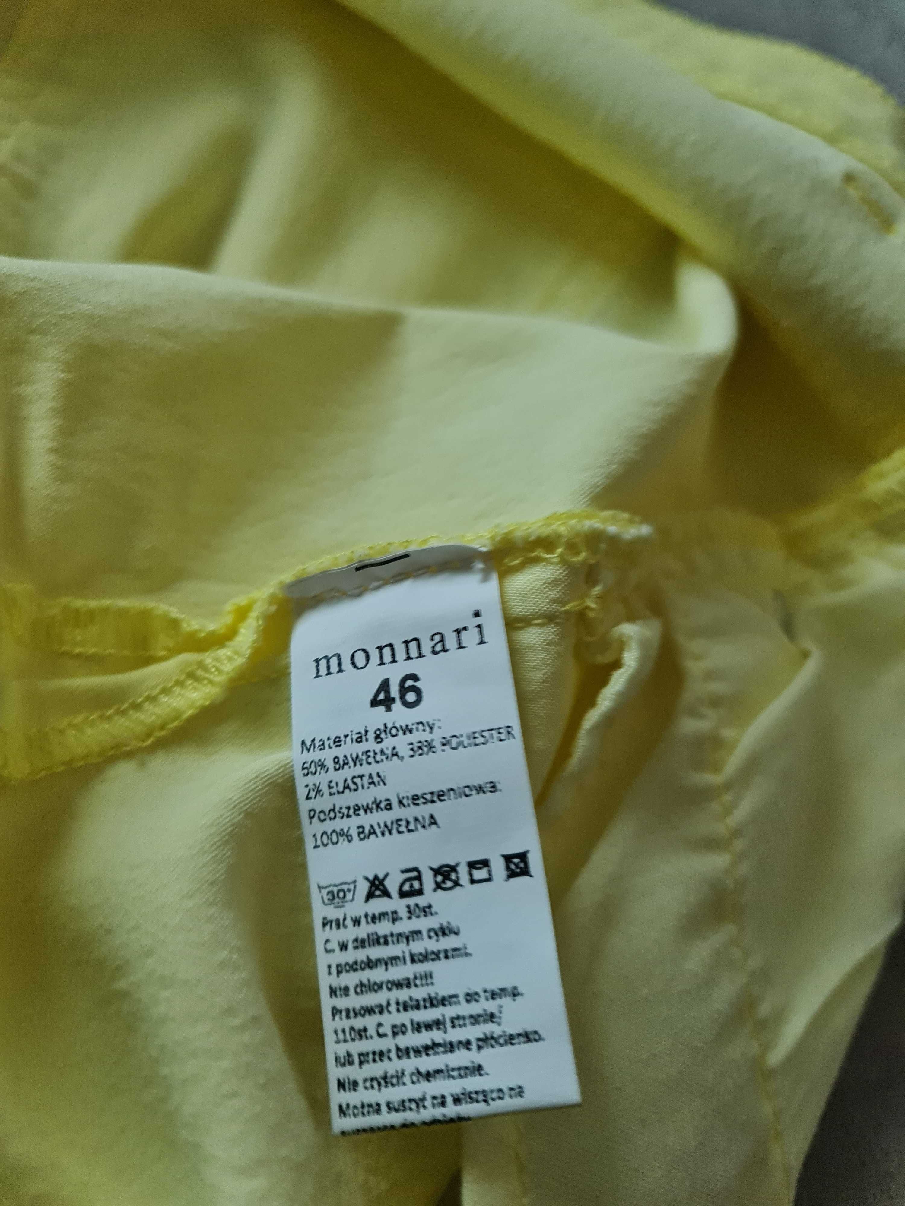 Spodnie damskie Jeansy Cotton Monnari 46  Żółte Nowe