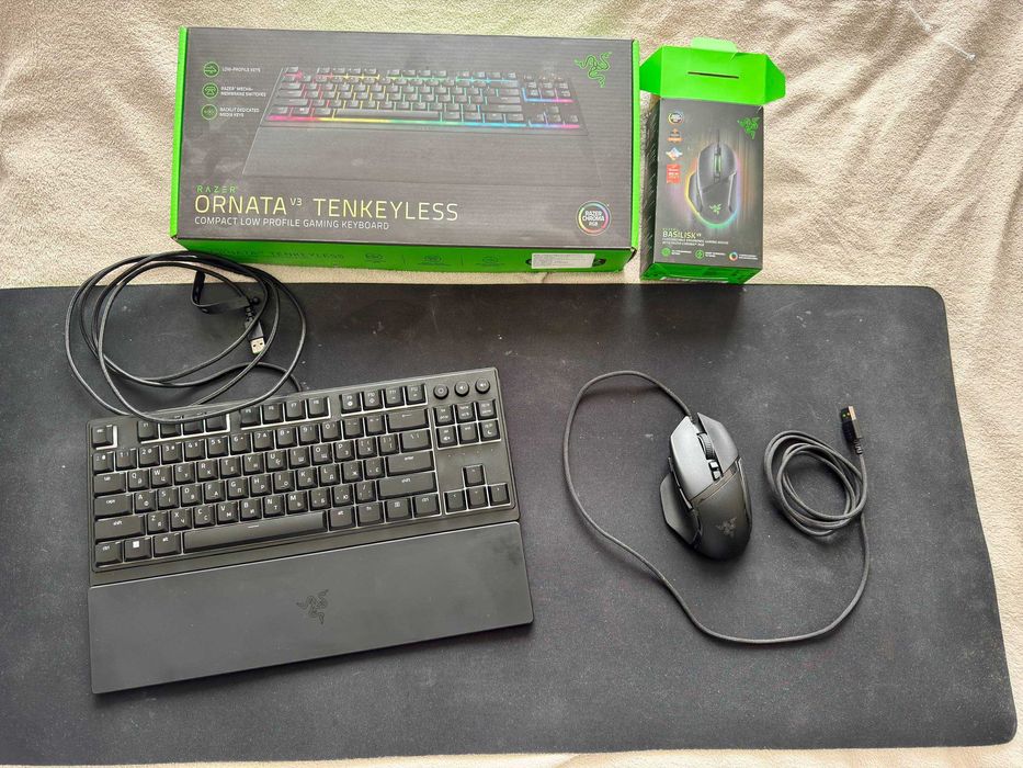 Razer Ornata V3 TKL+Razer Basilisk V3+Razer Gigantus V2 XXL (Комплект)