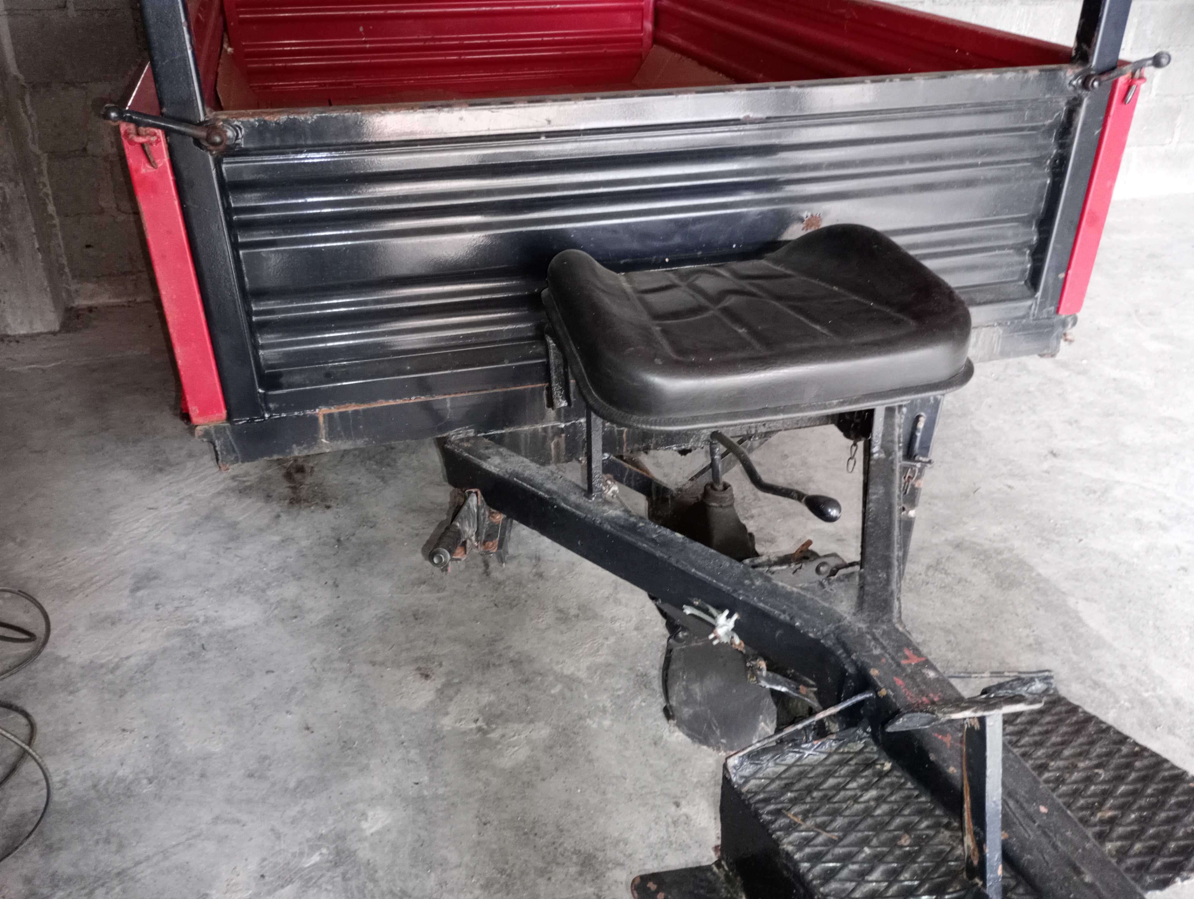 atrelado com tração para motocultivador