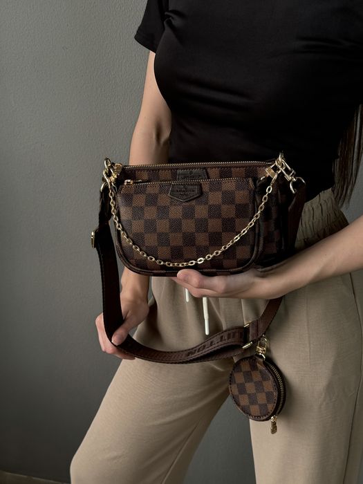 Жіноча сумка Louis Vuitton 3в1 multi кросбоди клатч Люкс женская сумка