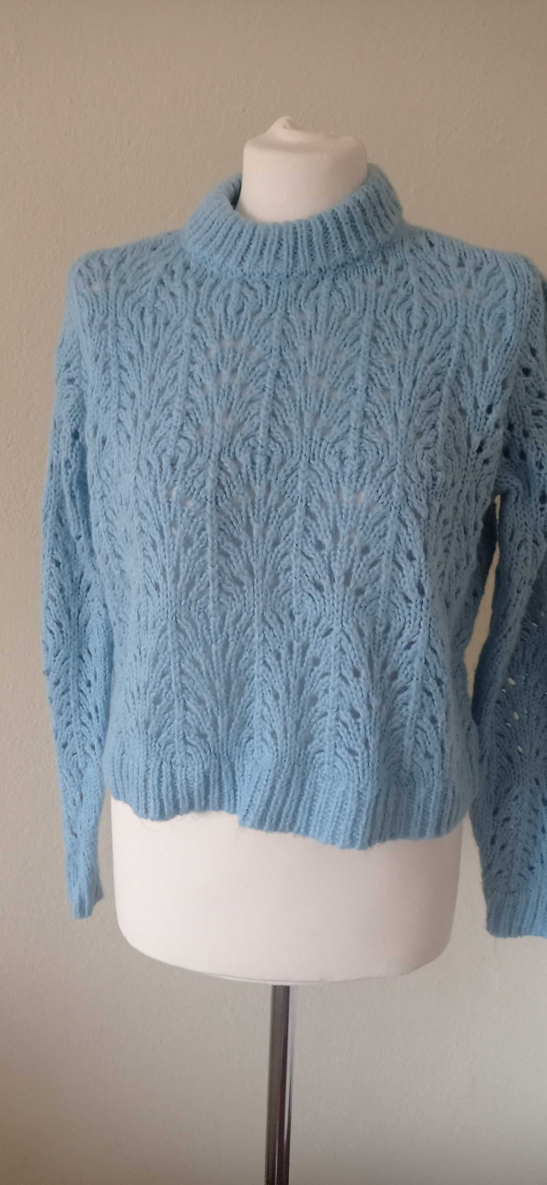 Błękitny sweter Pieces roz. XS