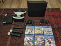 PlayStation 4 PS4 1TB com 2 comandos, VR, câmera, moves e 6 jogos