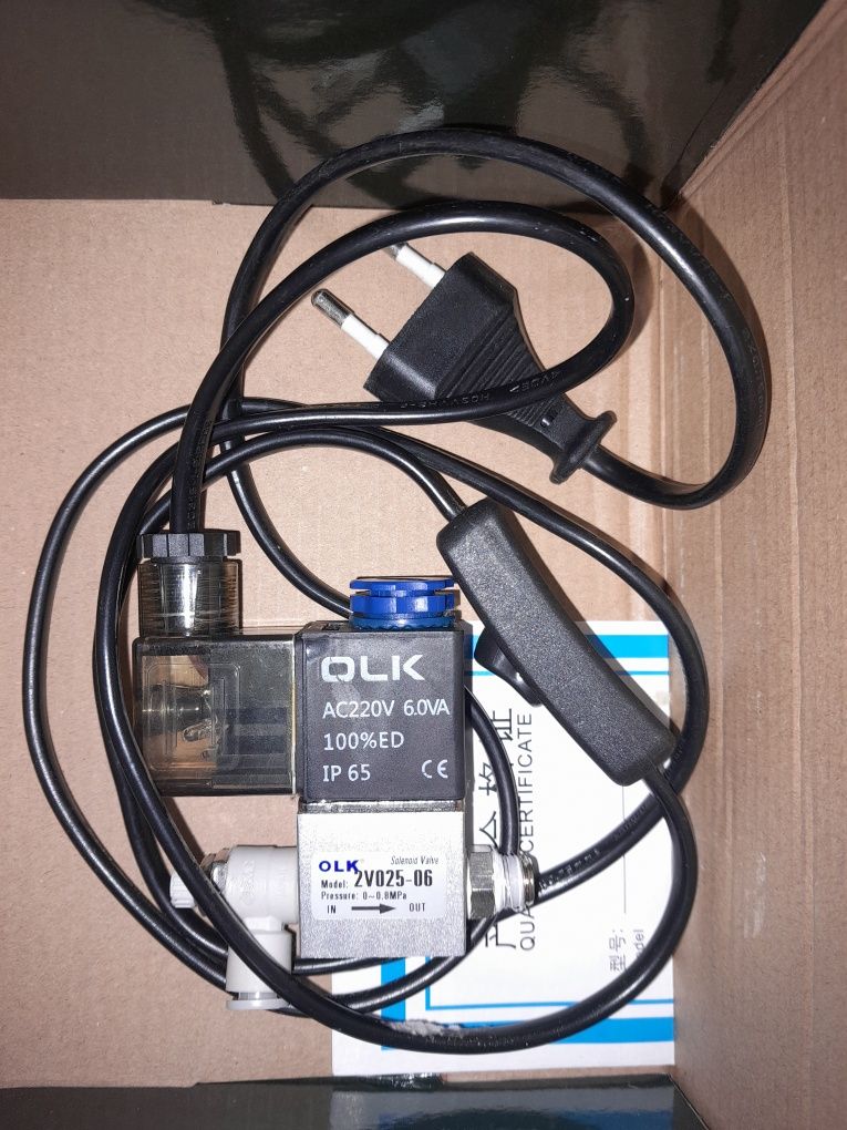 Valvula solenoide para co2 aquário com interruptor