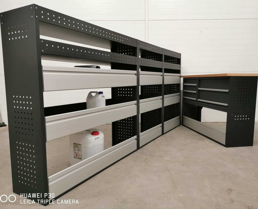 Zabudowa serwisowa warsztatowa  Movano regały Ducato Jumper Boxer L3H2