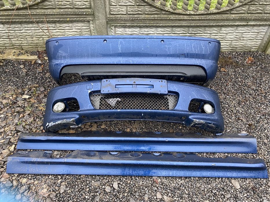 Kompletny mpakiet bmw e46 coupe cabrio mysticblau zderzak