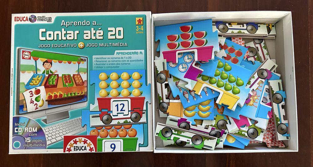 Jogo contar até 20. - 3-4 anos
