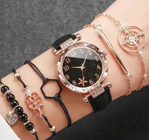 Nowy stylowy zegarek damski z zestawem biżuterii !