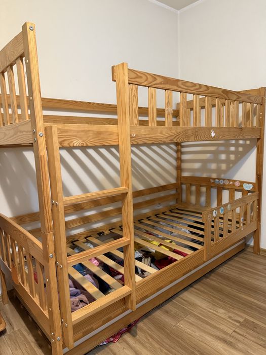 łóżko piętrowe kolor sosna