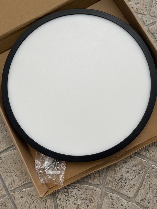 Lampa plafon płaski 30cm światło białe neutralne
