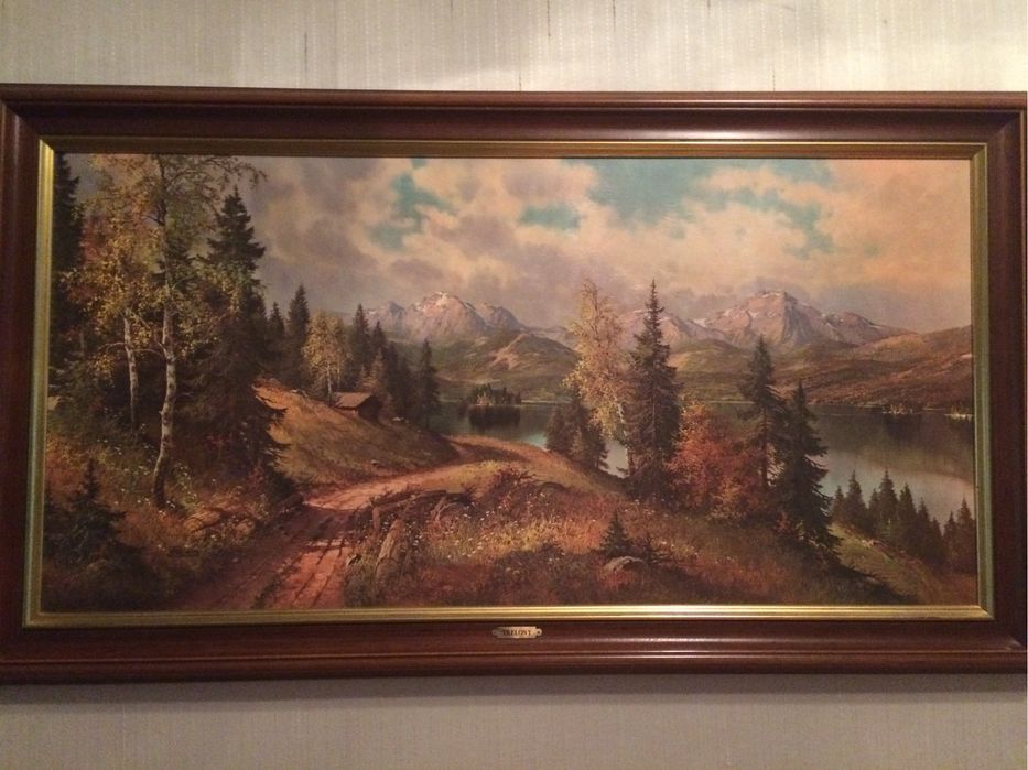 Картина Вид из Альп. Дж.Трелони