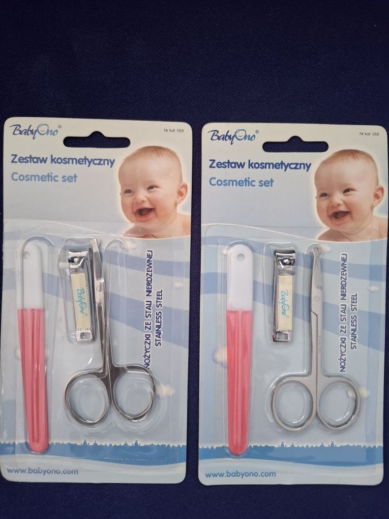 Zestaw kosmetyczny do obcinania paznokci różowy BabyOno