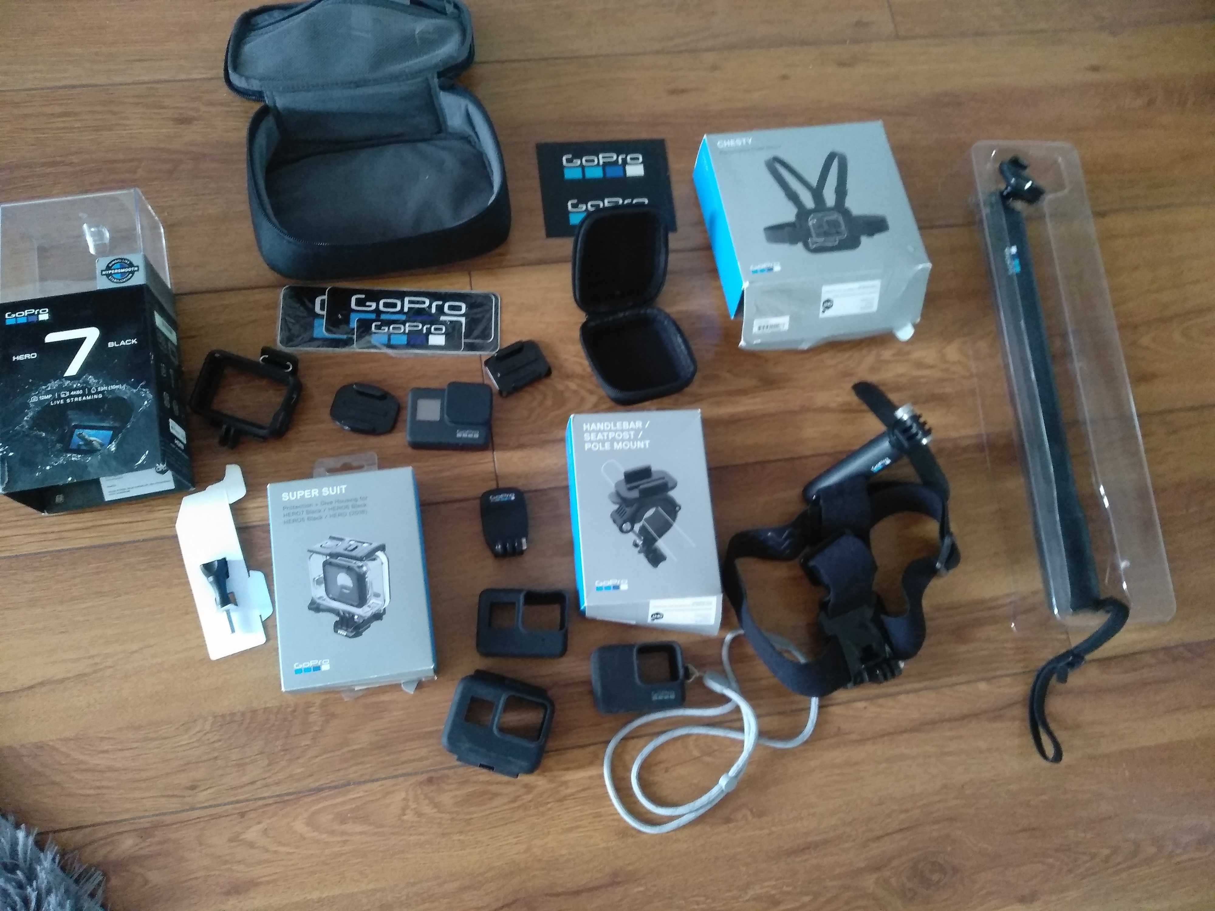 Kamera GoPro 7 bleck+ akcesoria, gimbal.