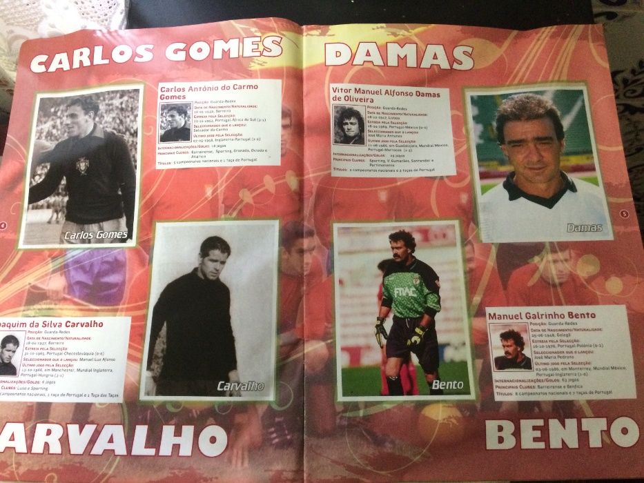 caderneta cromos '' album Glórias da Selecção''