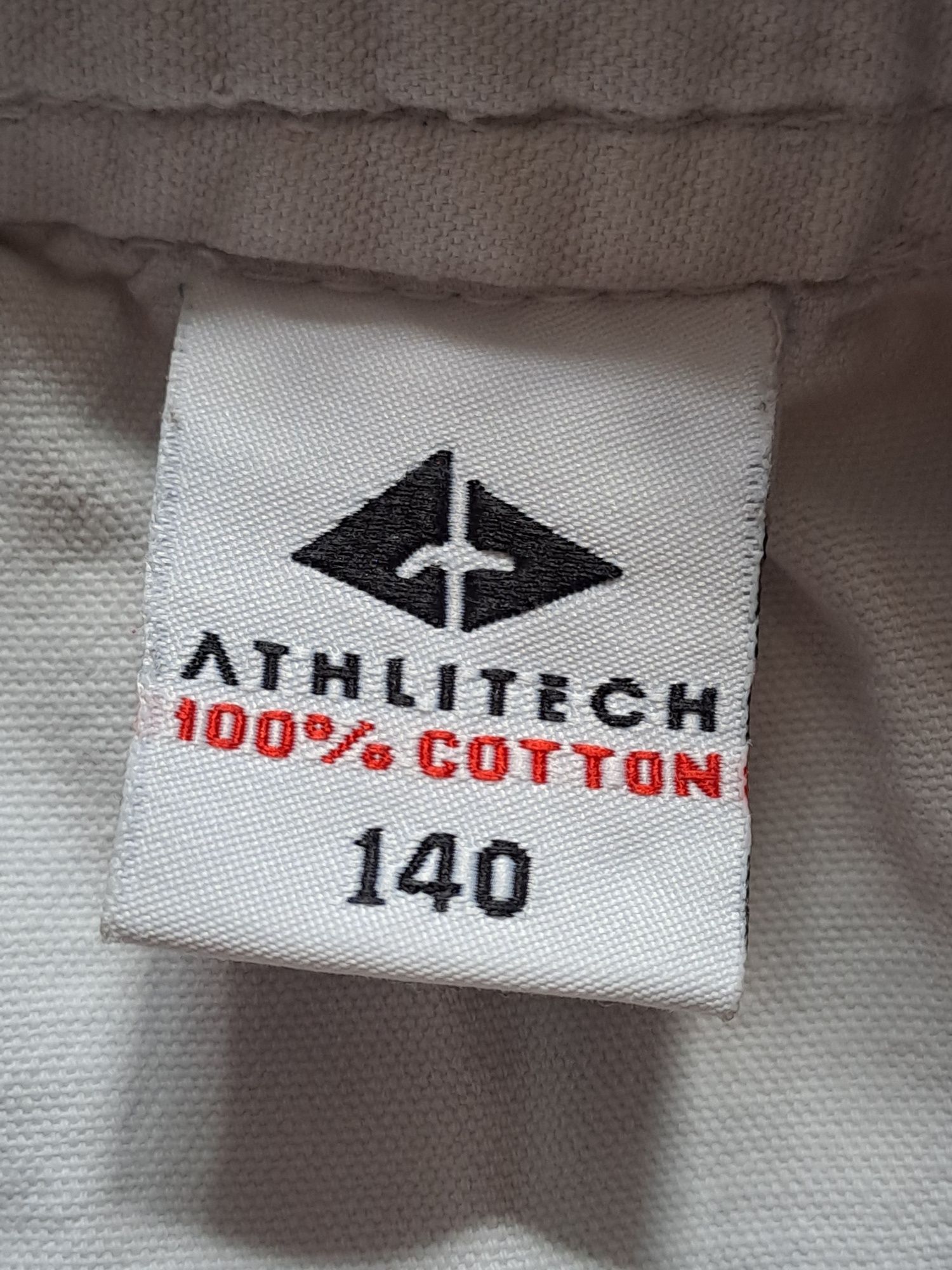 biale kimono karate athlitech zestaw spodnie i gora na 140