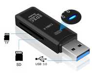 Leitor USB USB 3 de cartões MicroSD uSD e SD adaptador