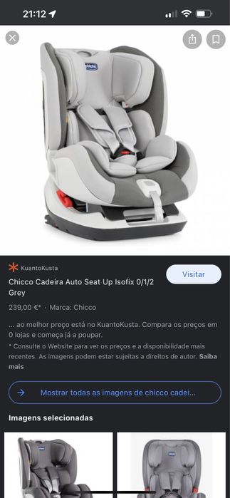 Chicco Cadeira Auto Seat Up Isofix 0/1/2 Pearl