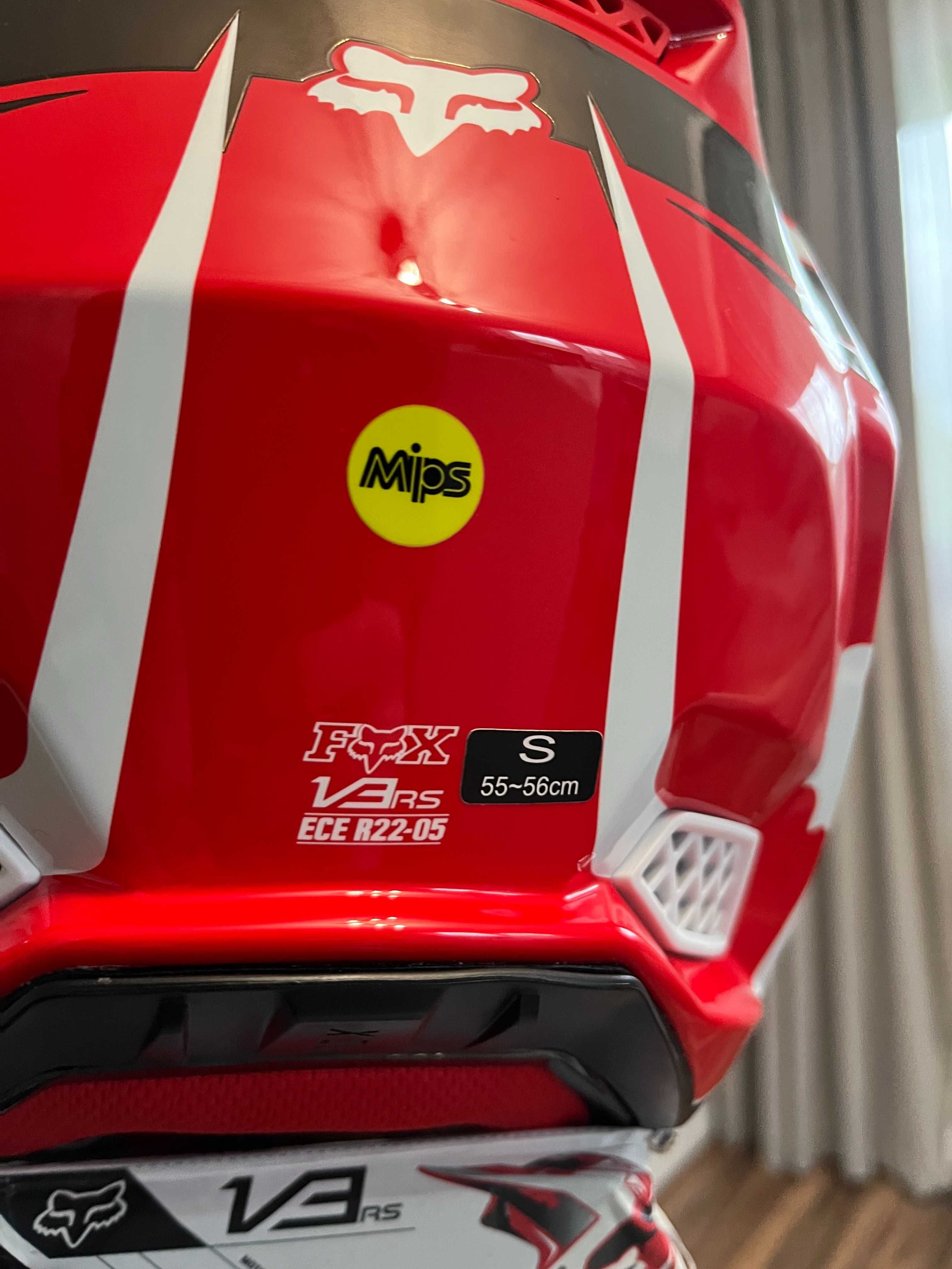 Kask FOX V3 RS Mirer Red MX (cross,quad,enduro,mtb) GWARANCJA