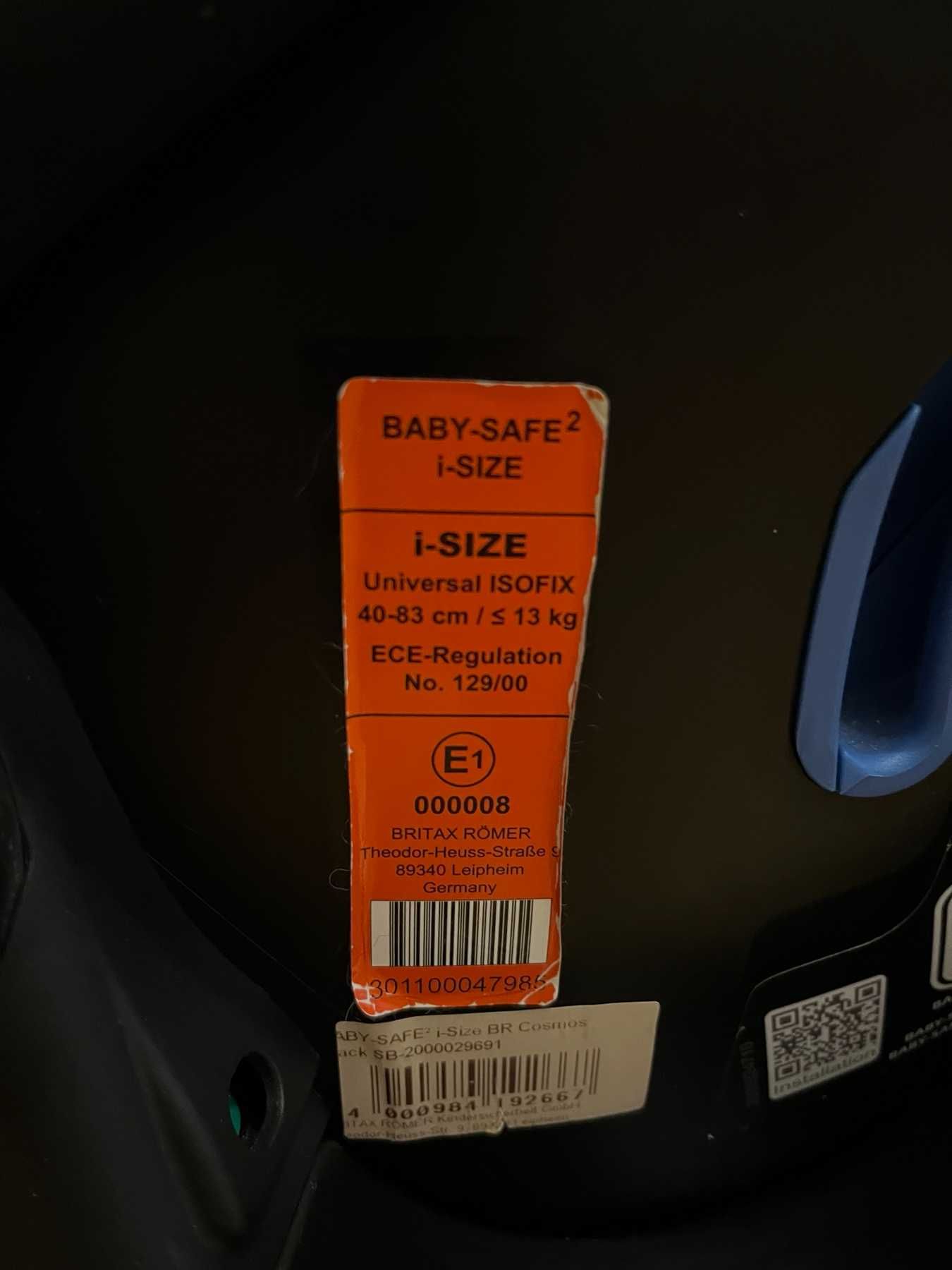 Fotelik samochodowy Britax Römer BABY-SAFE2 i-SIZE