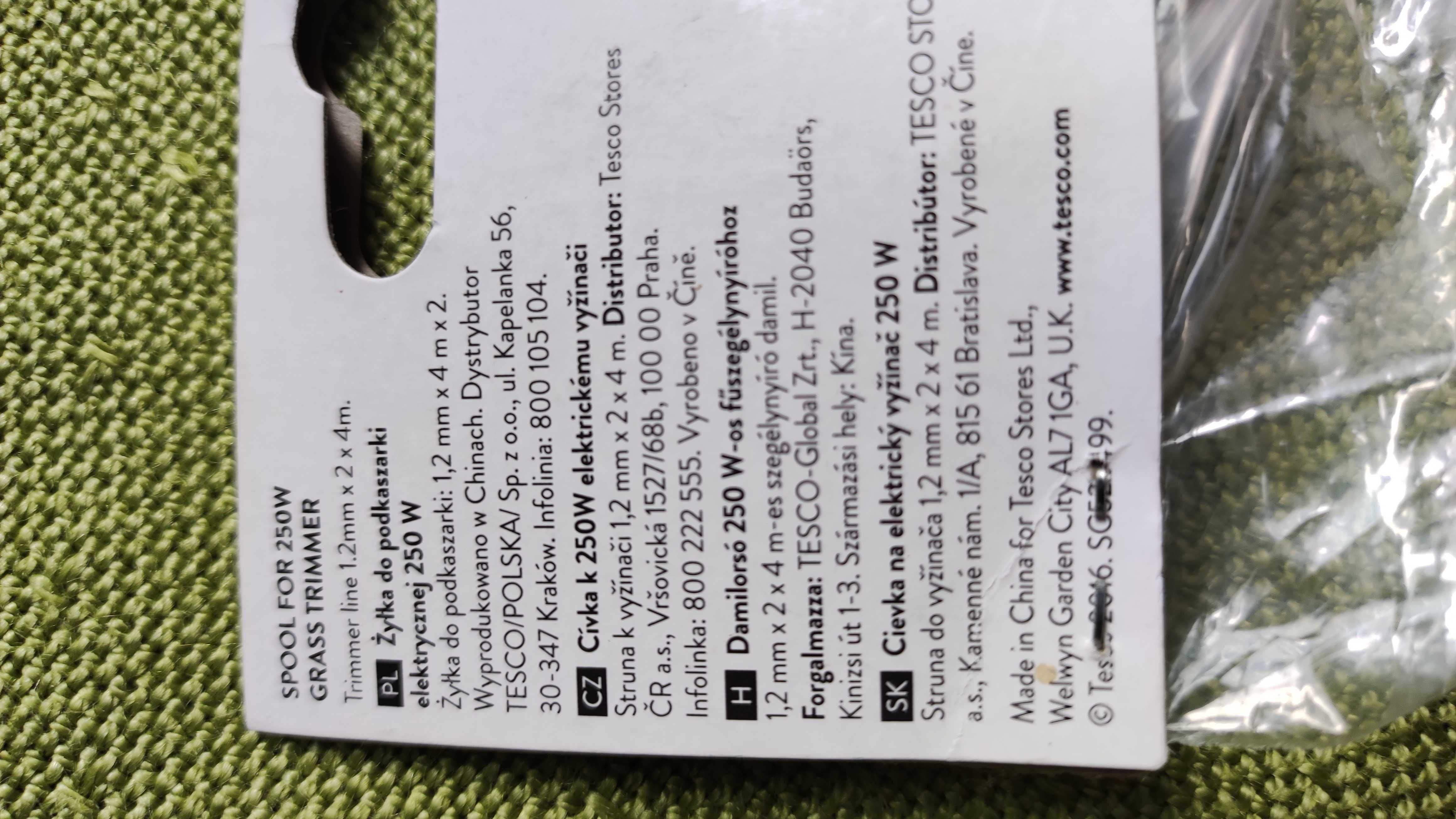 Żyłka do podkaszarki elektrycznej