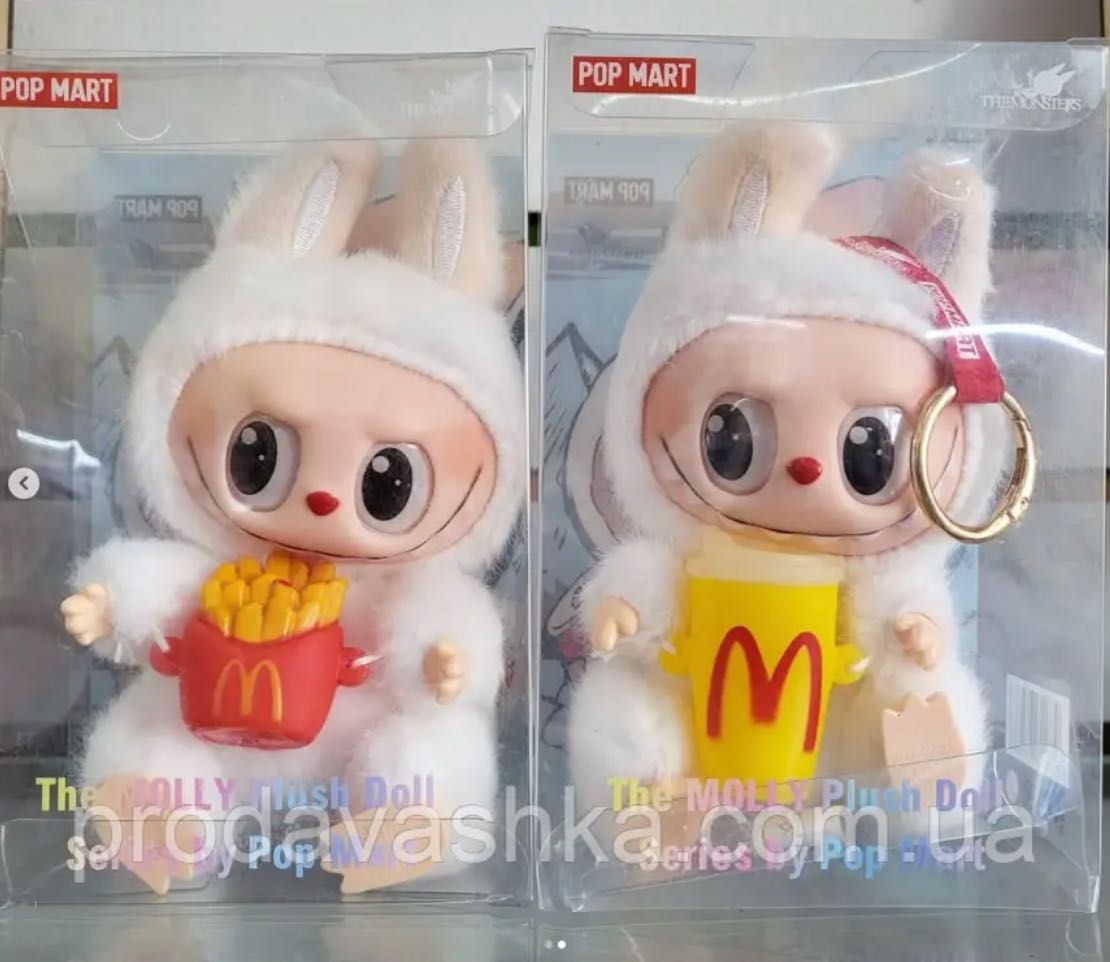 Брелок Лабубу Кока-Кола Монстри 17см Pop Mart Labubu плюшева іграшка