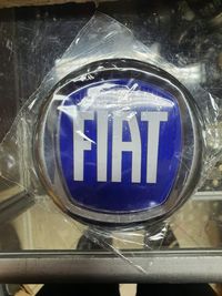 Эмблема значок на капот, багажник Fiat Doblo, Фиат Добло синий 95 ,75