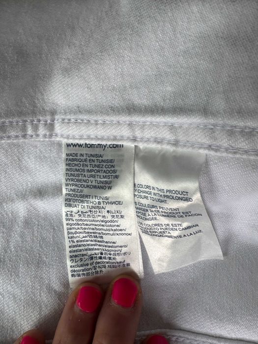 Kurtka jeansowa biała damska Tommy Hilfiger rozmiar S