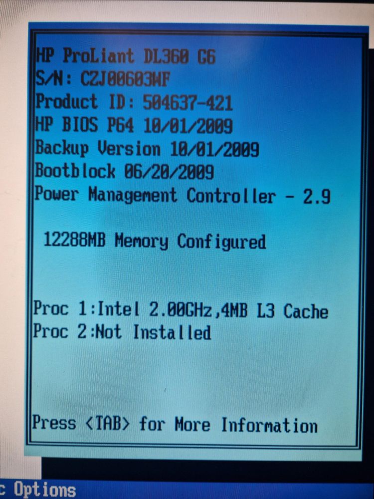 Serwer hp rack intel Xeon E5504 HP ProLiant DL360 C6