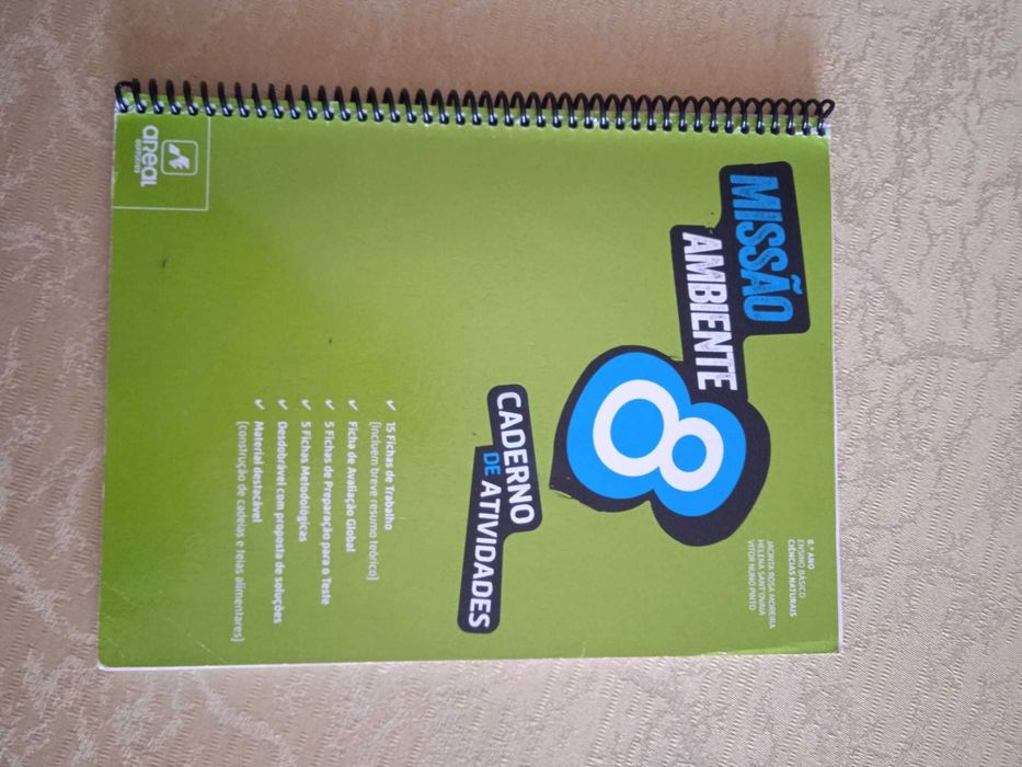 Caderno Missão: Ambiente 8 - Ciências Naturais - 8.º Ano (como novo)