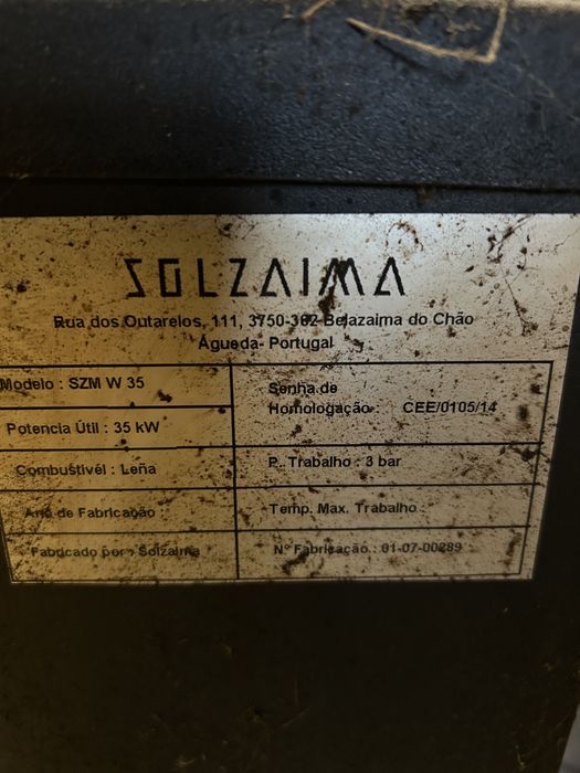 Caldeira solzaima para aquecimento central