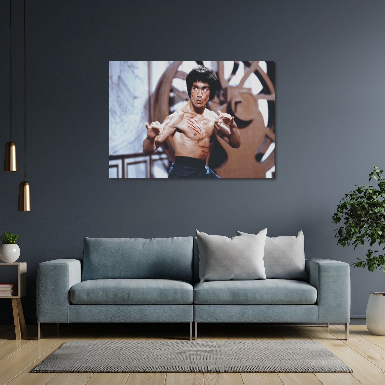 Bruce Lee, Брюс Лі, ретро фільм постер, картина на полотні
