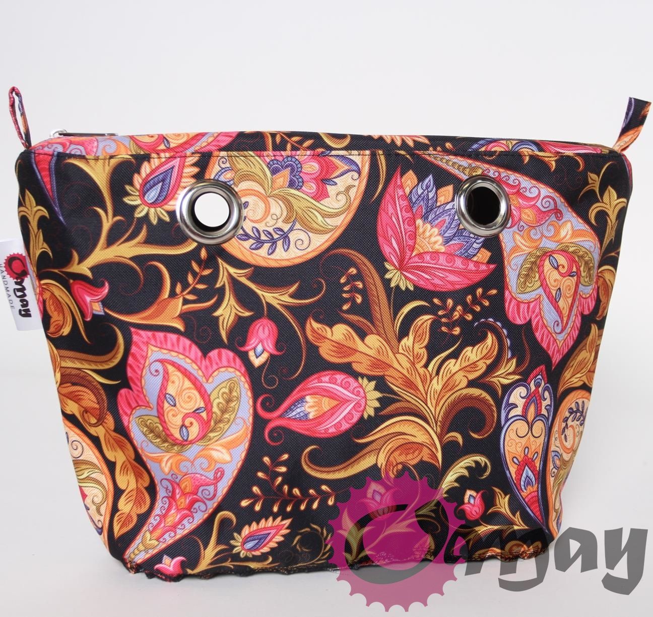 organizer do OBAG MINI orient paisley czarny 2 kieszenie VIP OMAY