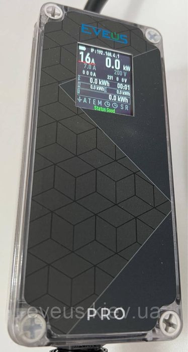 EVEUS 3х16А Type2 11кВт 380v PRO зарядний пристрій