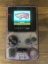 Game boy color fioletow plus gra pokemon