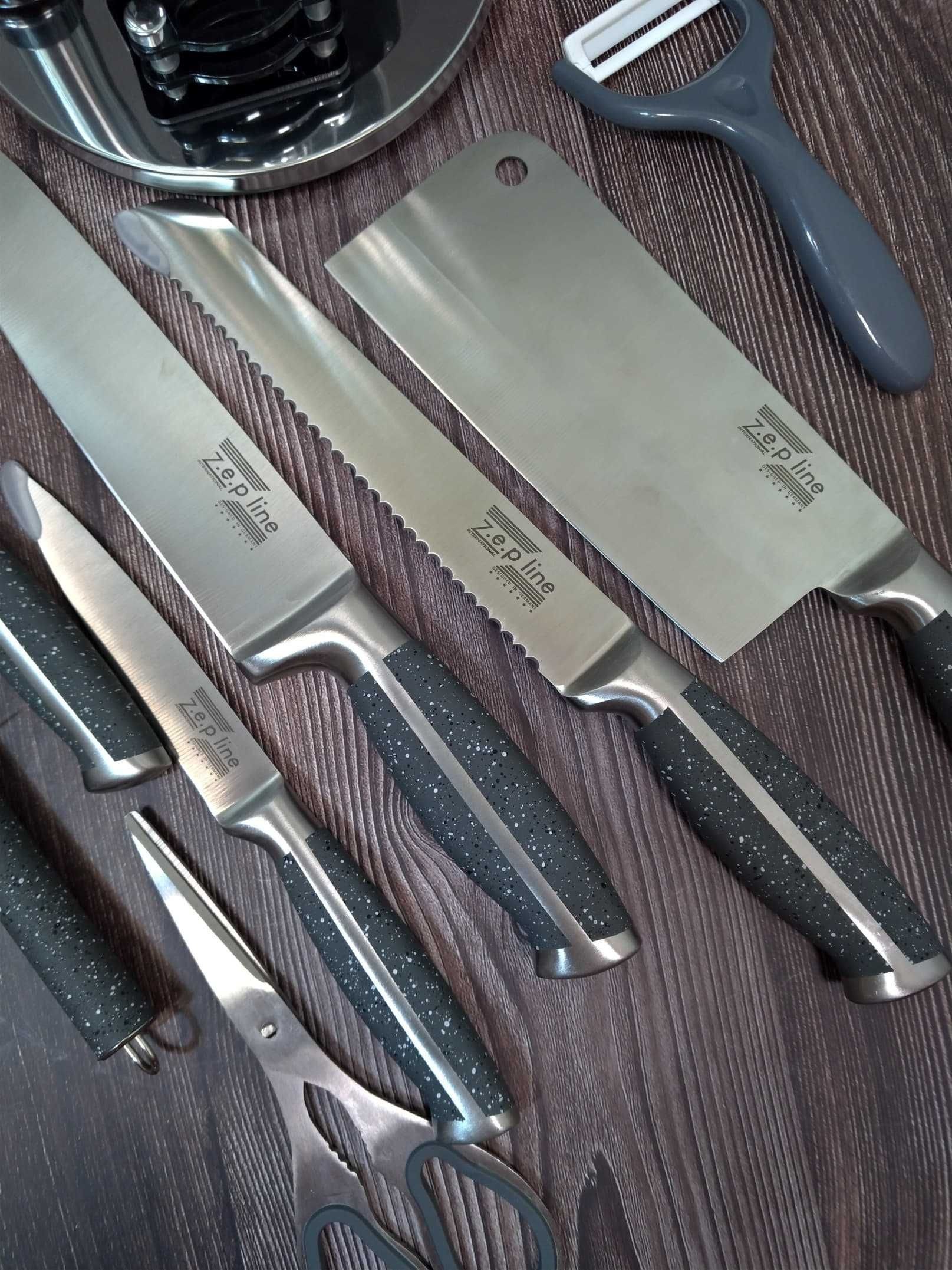 Набір ножів Zepline універсальний 8 предметів підставкою