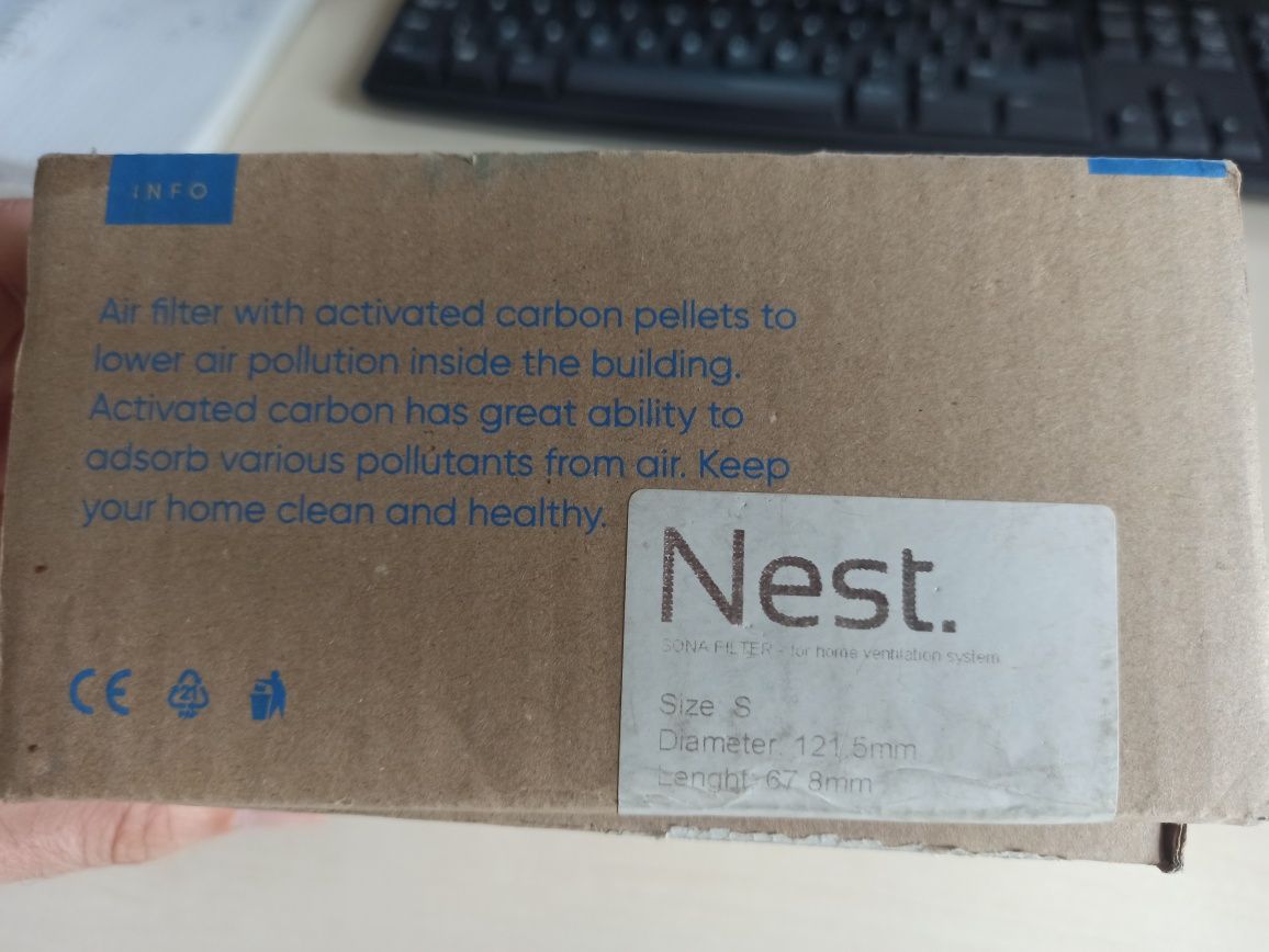 Filtr SONA S filter węglowy Nest Flexit rekuperacja nawiew