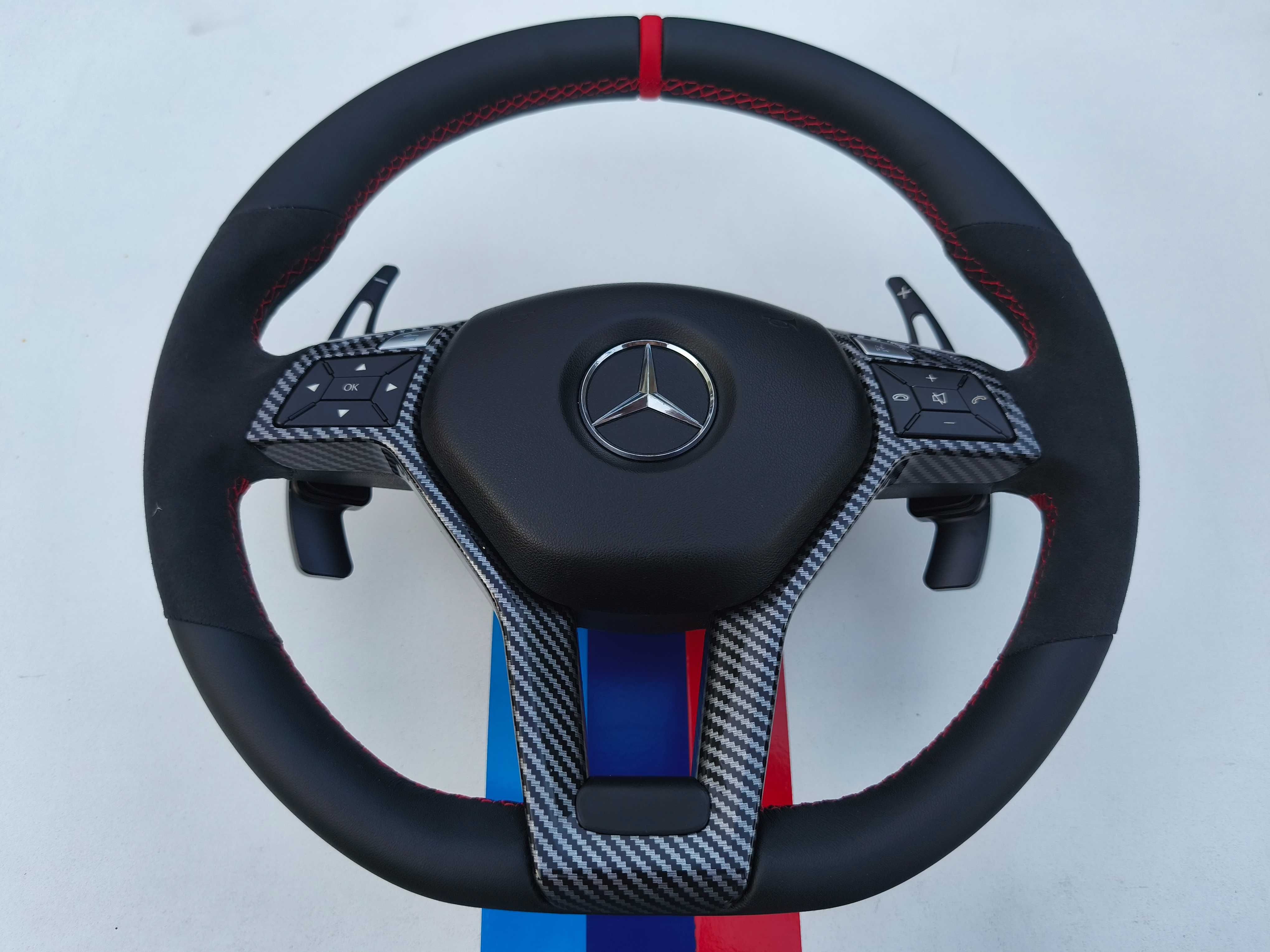 Volante "NOVO" MERCEDES completo com airbag e patilhas aceito retoma
