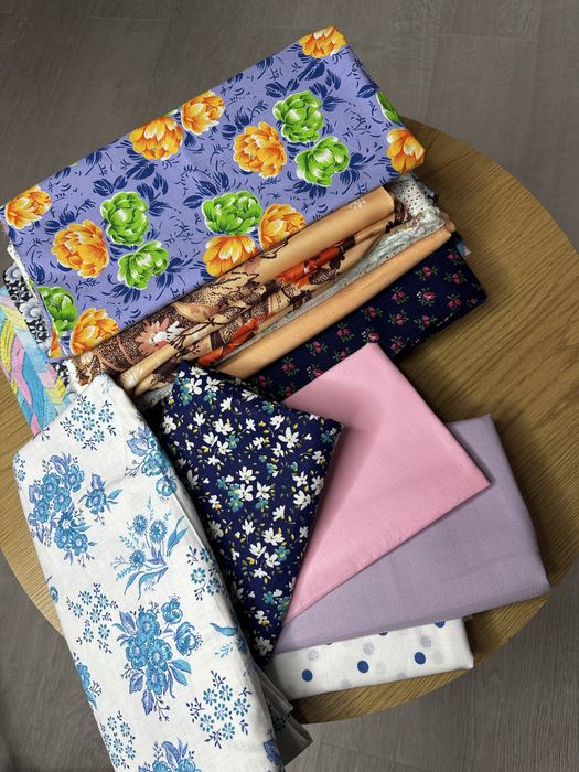 Продаю залишки тканин різних розмірів!