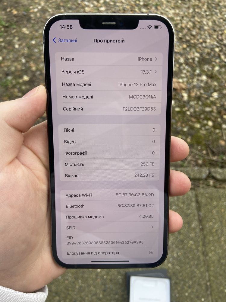 Iphone 12 pro max 256gb