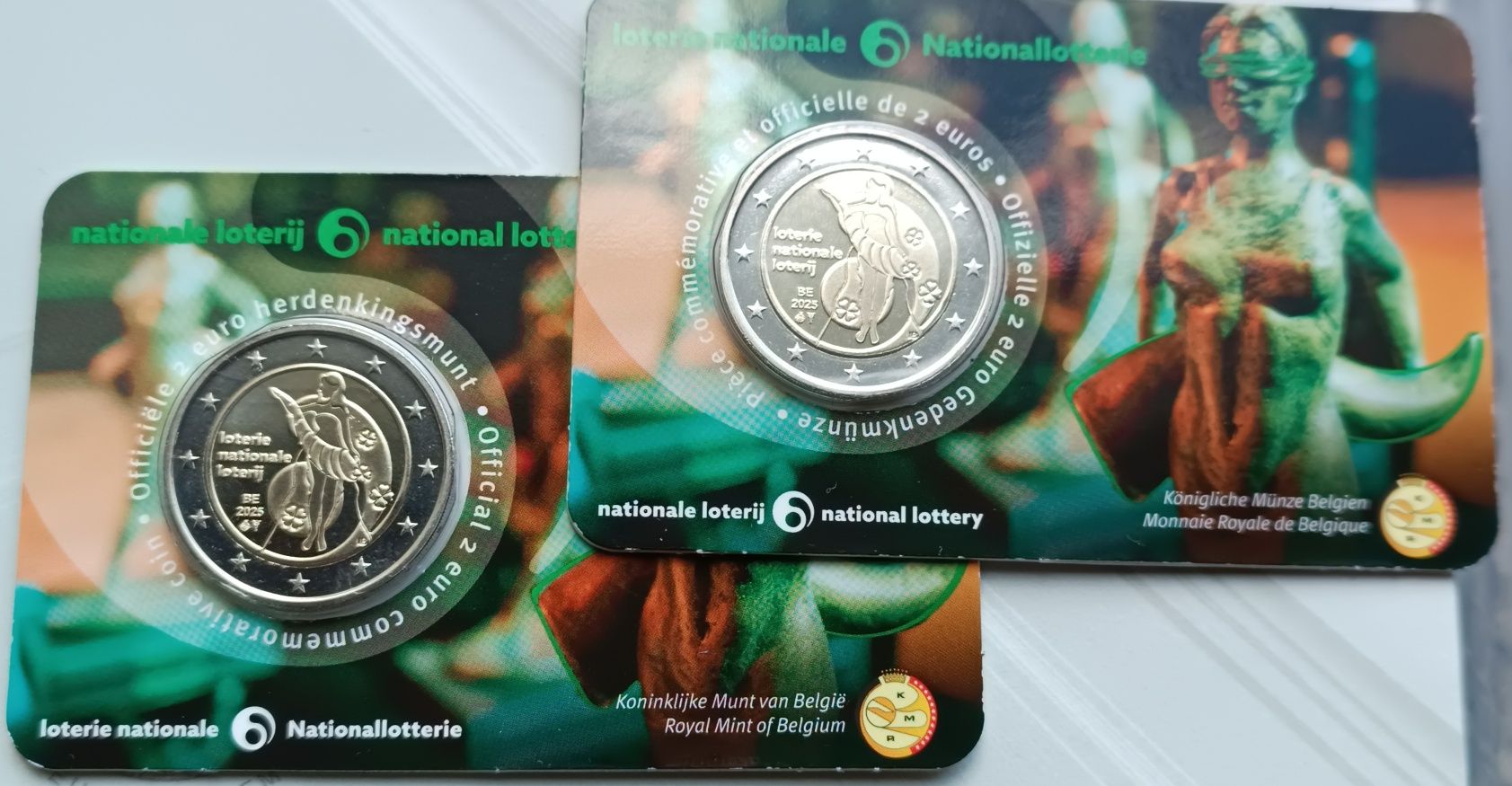 Bélgica 2025 - Moeda 2€ coincard " Lotaria Nacional "