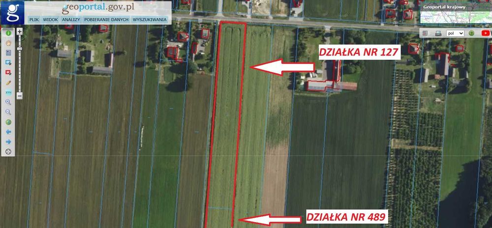 Piękna Działka Budowlana Wieprzów Ordynacki 1.97 hektara, uzbrojona
