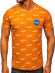 Pomarańczowy t-shirt męski NASA, rozmiar M, L, XL, XXL