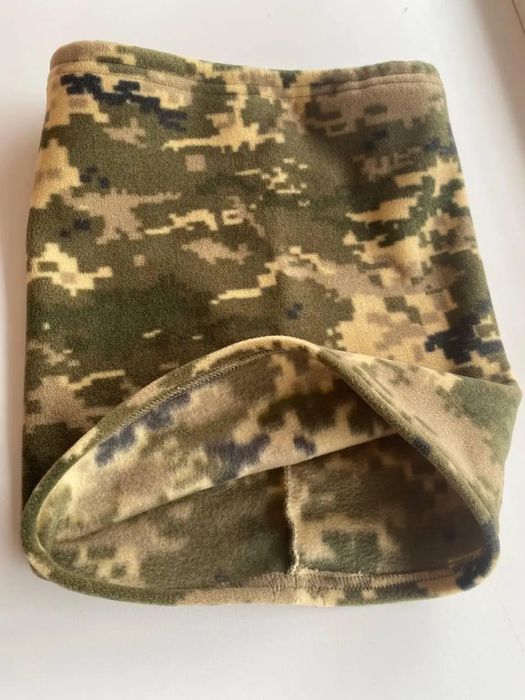 Баф труба флісовий зимовий піксель ЗСУ мультикам білий бафф флисовый
