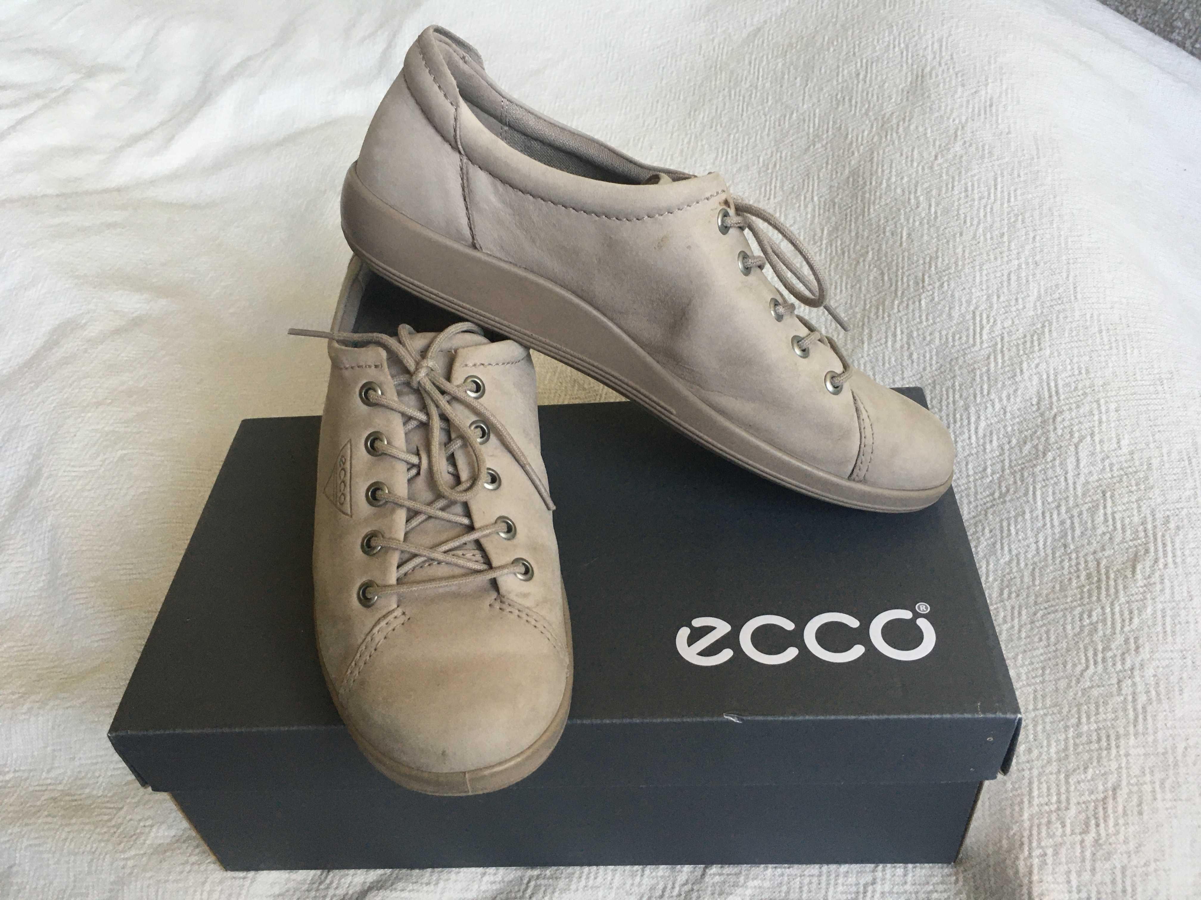 Buty ECCO soft 2.0 wiosna 38 jasne półbuty sneakersy lekkie wygodne