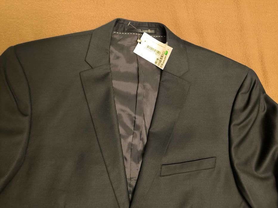 Піджак чоловічний H&M 52 M чорний 100% wool Regular fit