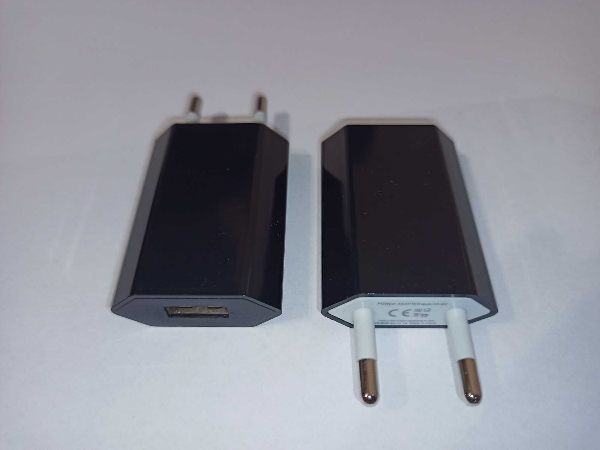 Зарядний блок USB компактний, 5 Вт (DC5V=1A), чорний