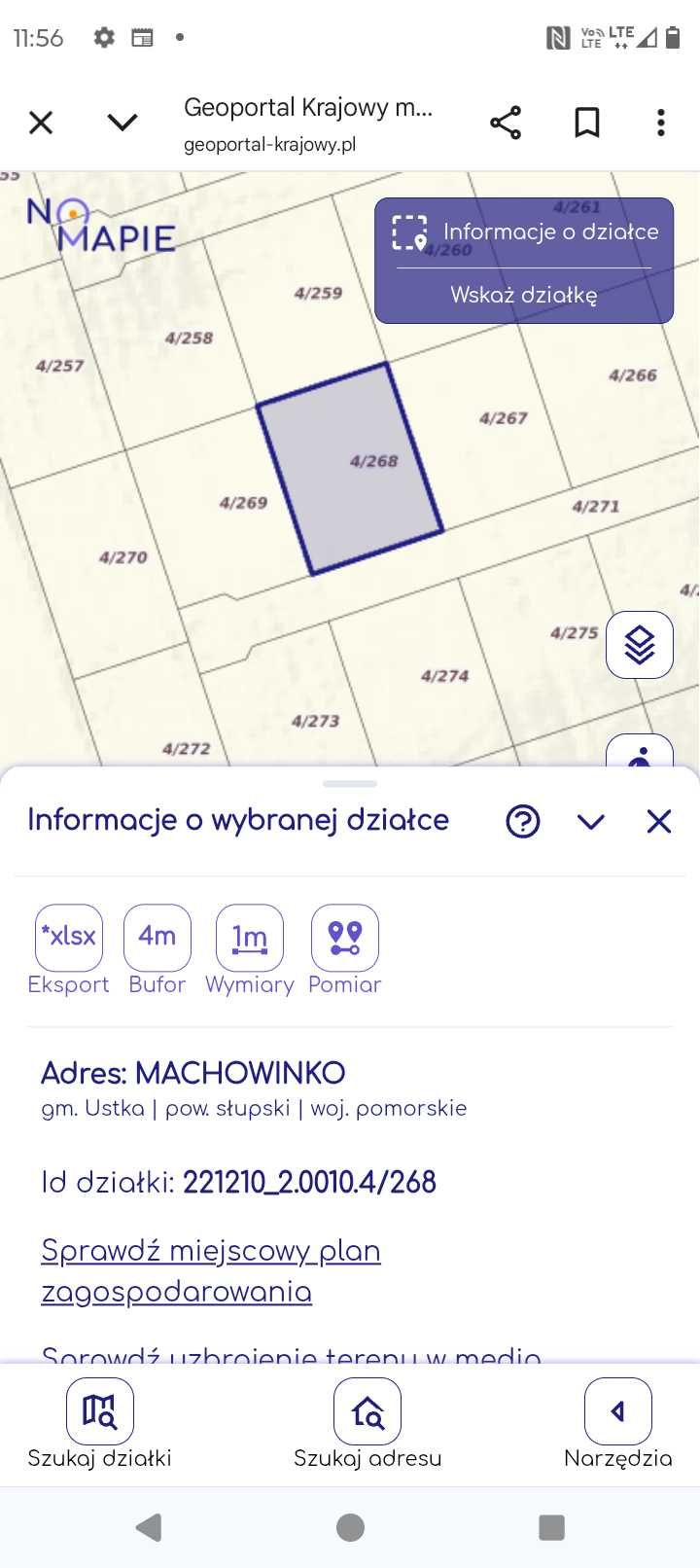 Witam posiadam na sprzedaz działki budowlane Machowinko gmina Ustka
