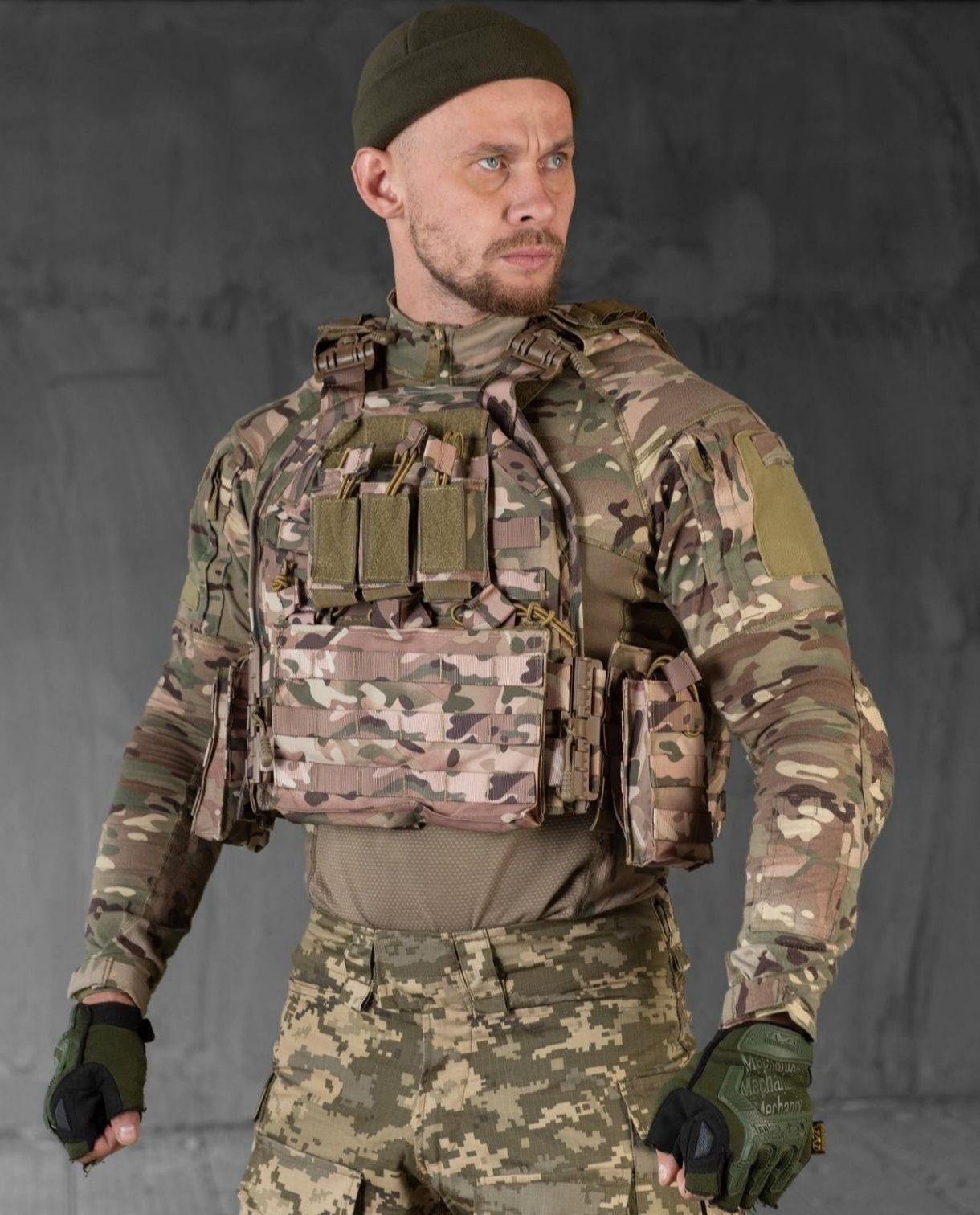 Тактична військова плитоноска 14 підсумків Cordura жилет для плит ЗСУ