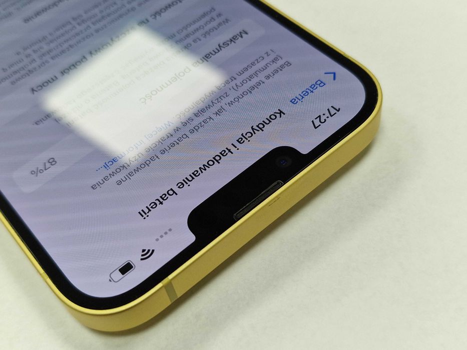 Iphone 14 Plus 128GB/ A2886/ Yellow/ BAT 87%/ Grade A- + ładowarka
